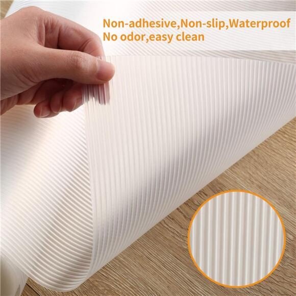 Shelf Liner, 17.5 Inch x 25 FT Non Adhesive Cabinet Liner, Double Sided Non-Slip - Picture 3 of 8
